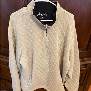 Wrangler George Strait Beige Quilted Zip-Up Sweater